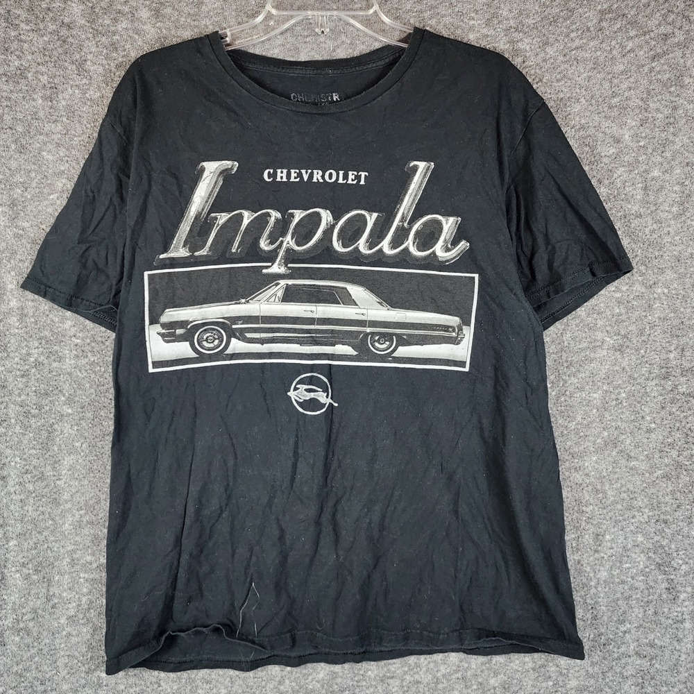 Chemistry T-Shirt Mens XL Chevrolet Impala Black Graphic GM Licensed EUC